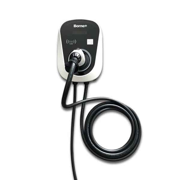  Wattsaving Wallbox Triphasé 22kW/11kW Monophasé 7kW/3,5kW -  Borne de Recharge Vehicule Electrique avec Câble de Charge de Type 2 de 5  Mètres - Installation de Câblage